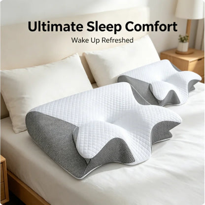 Memory Foam Cervical Pillow Ergonomic Orthopedic Support Neck Pain Relief Breathable Contour Bed Pillow For All Sleepers